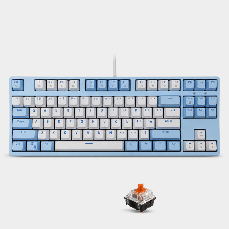 Light Blue Cyan Axis Gaming Keyboard