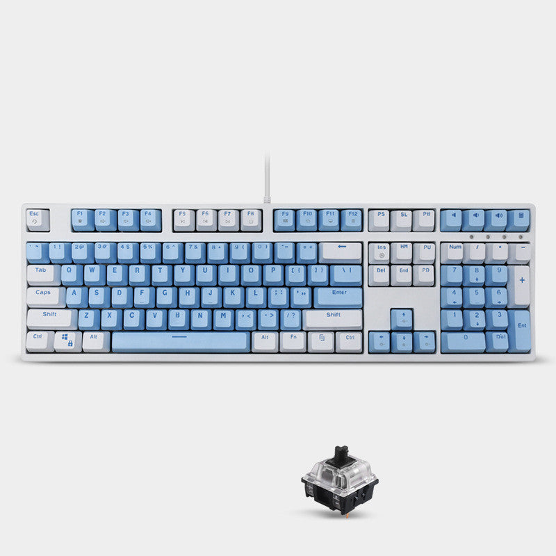 Light Blue Cyan Axis Gaming Keyboard