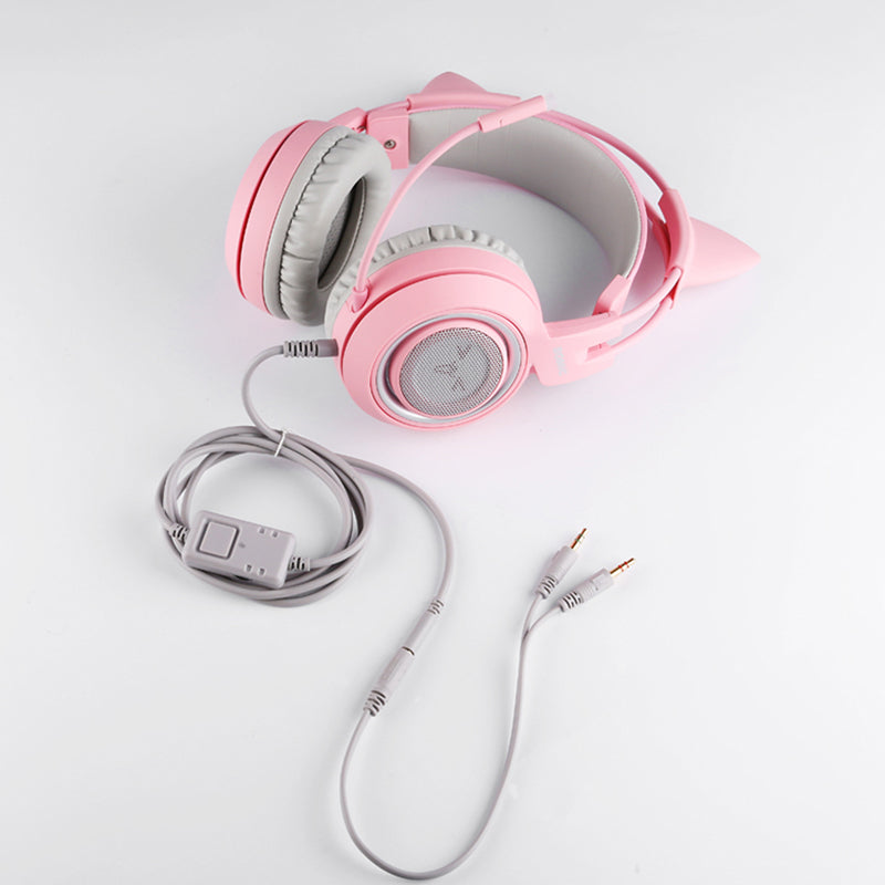 Girl Cat Ear Gaming Headphones
