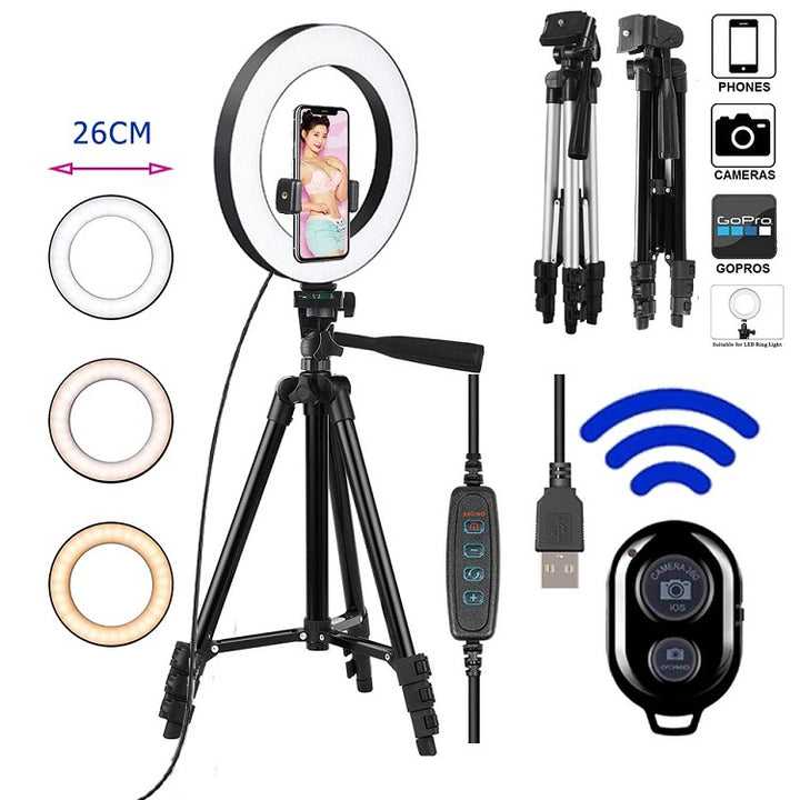 LED Selfie Photography Ring Light With Tripod