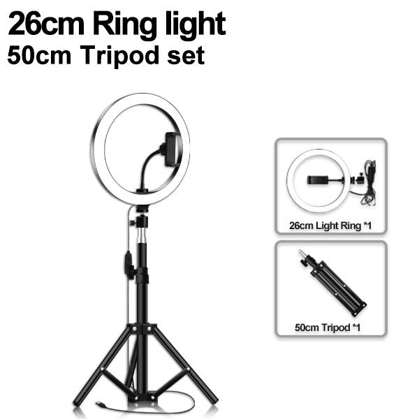 Floor-Standing Portable Tripod Ring Light