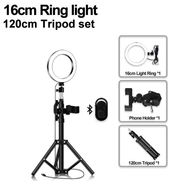 Floor-Standing Portable Tripod Ring Light