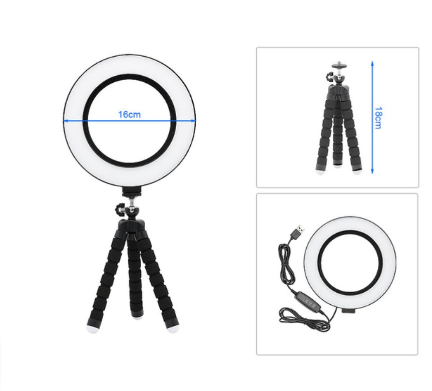Fill LED Ring Light Octopus Tripod