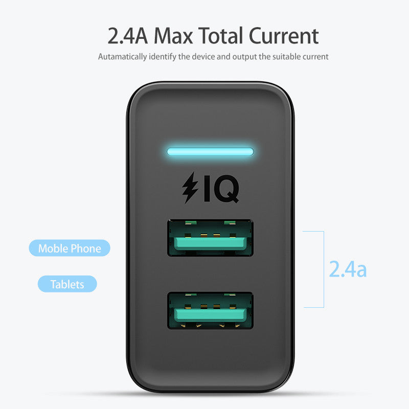 2.4A Charging Head 5V2.4A Power Adapter