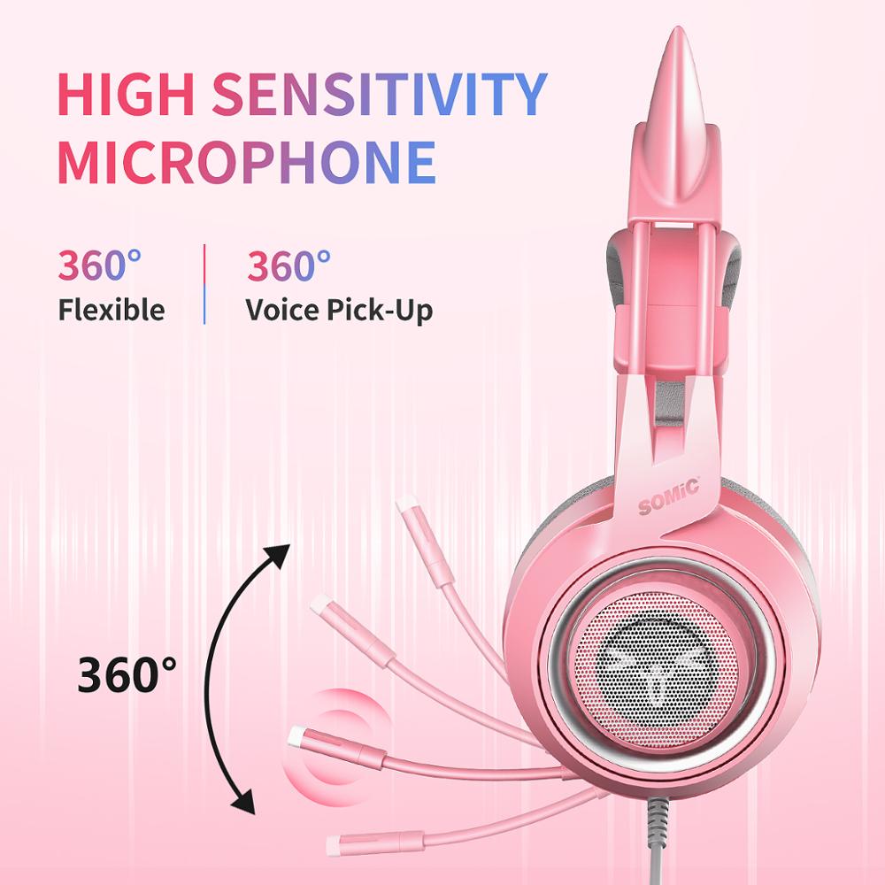 Girl Cat Ear Gaming Headphones