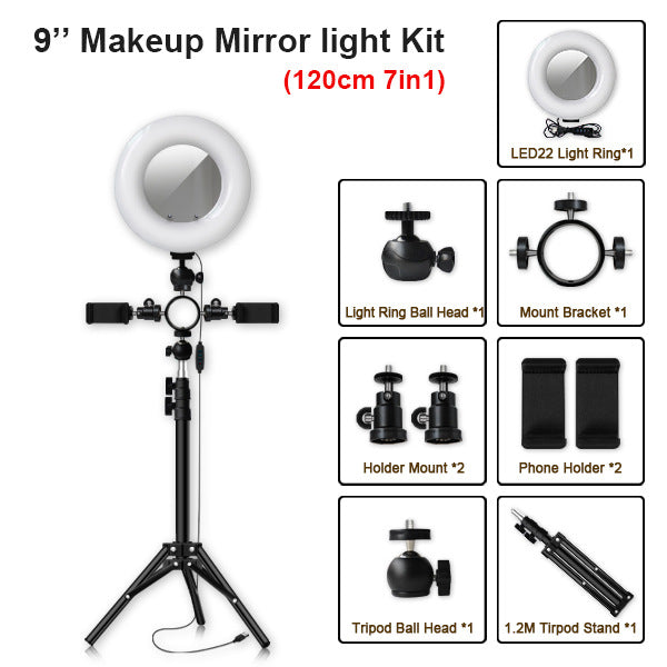 Led Tripod Multi-position Ring Light
