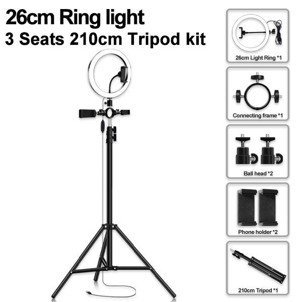 Led Tripod Multi-position Ring Light