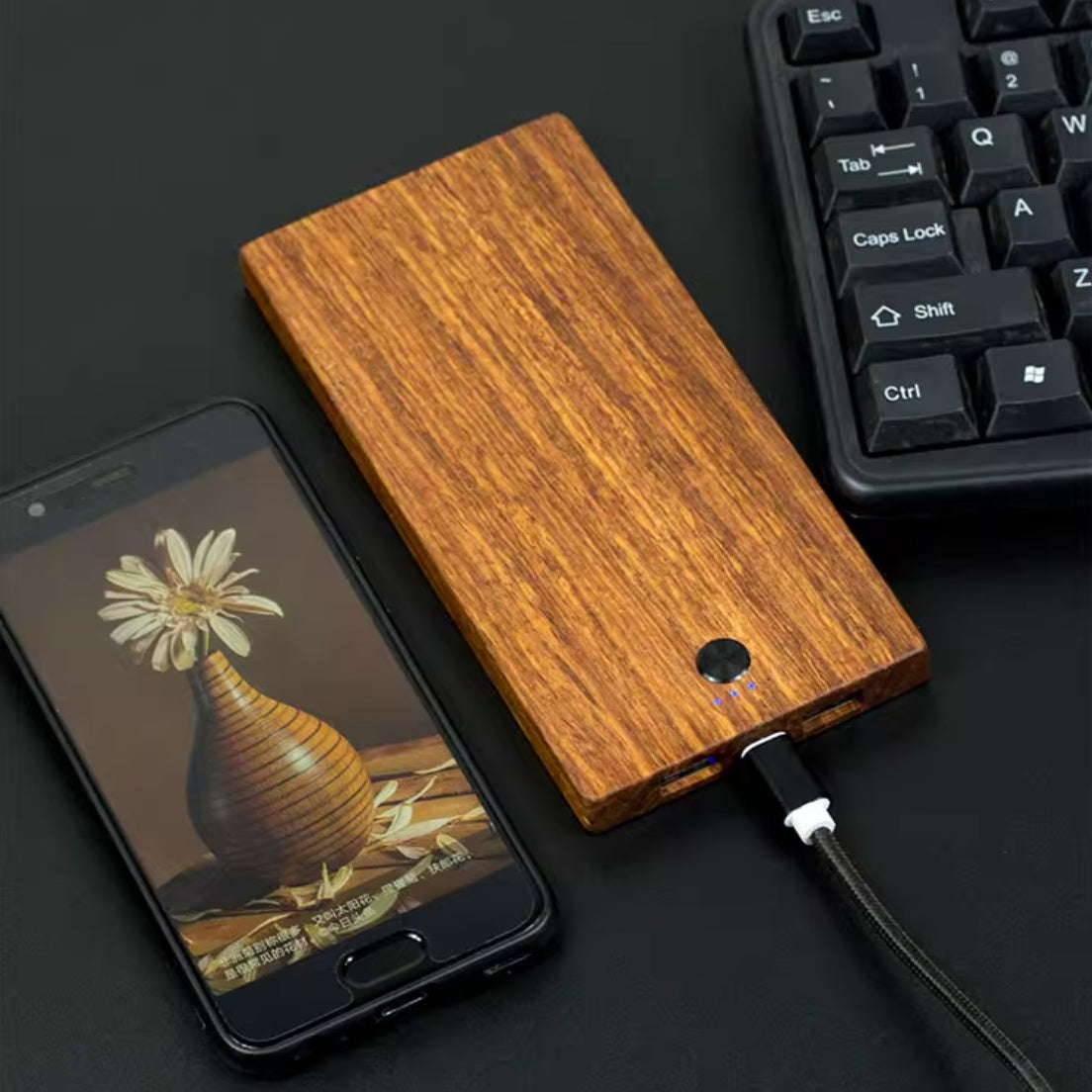 Wooden Handicraft Phone Fast Charge Power Bank