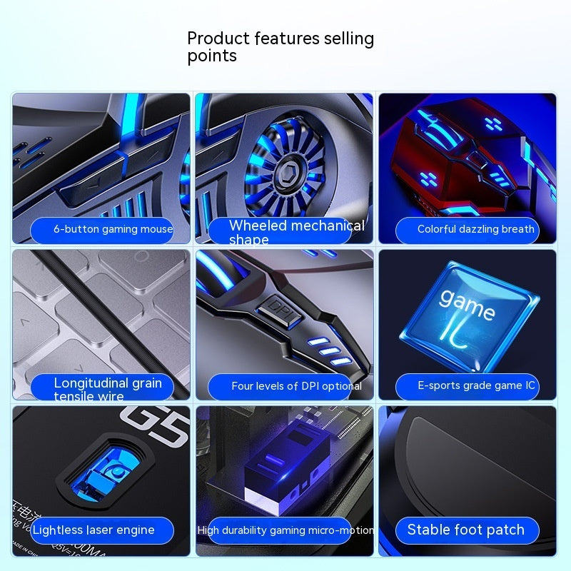 Wired Luminous Game E-sports Mouse