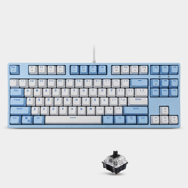 Light Blue Cyan Axis Gaming Keyboard
