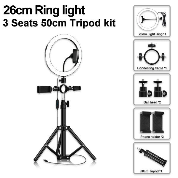 Led Tripod Multi-position Ring Light