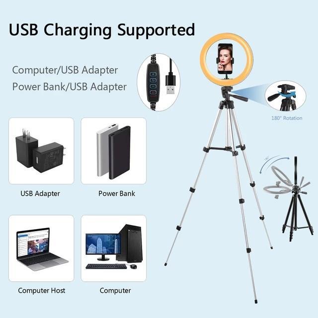 Led Selfie Ring Light Lamp With Tripod