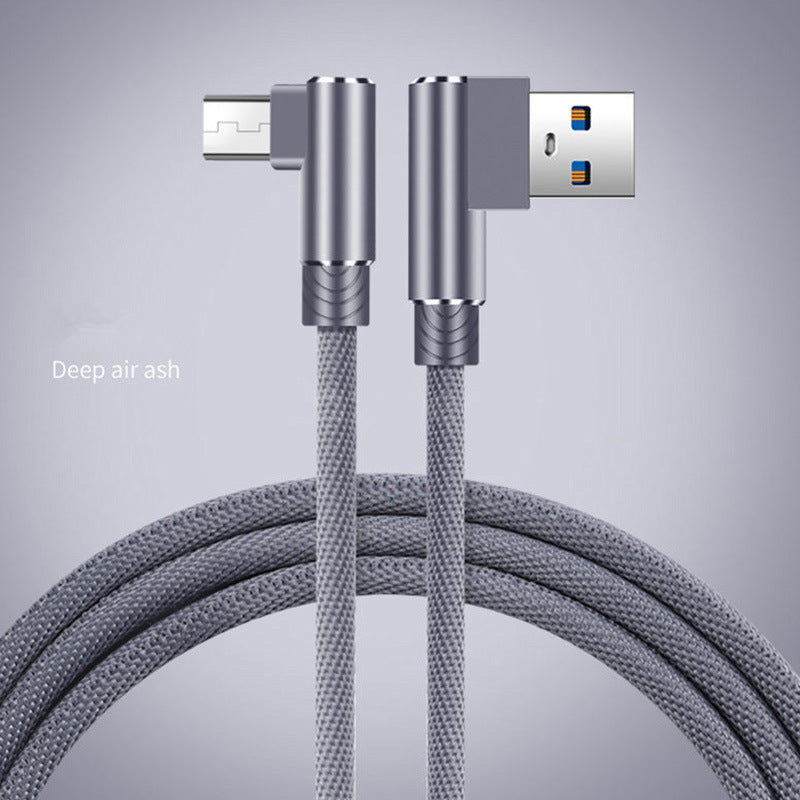 Double Elbow Mobile Fast Charging Cable