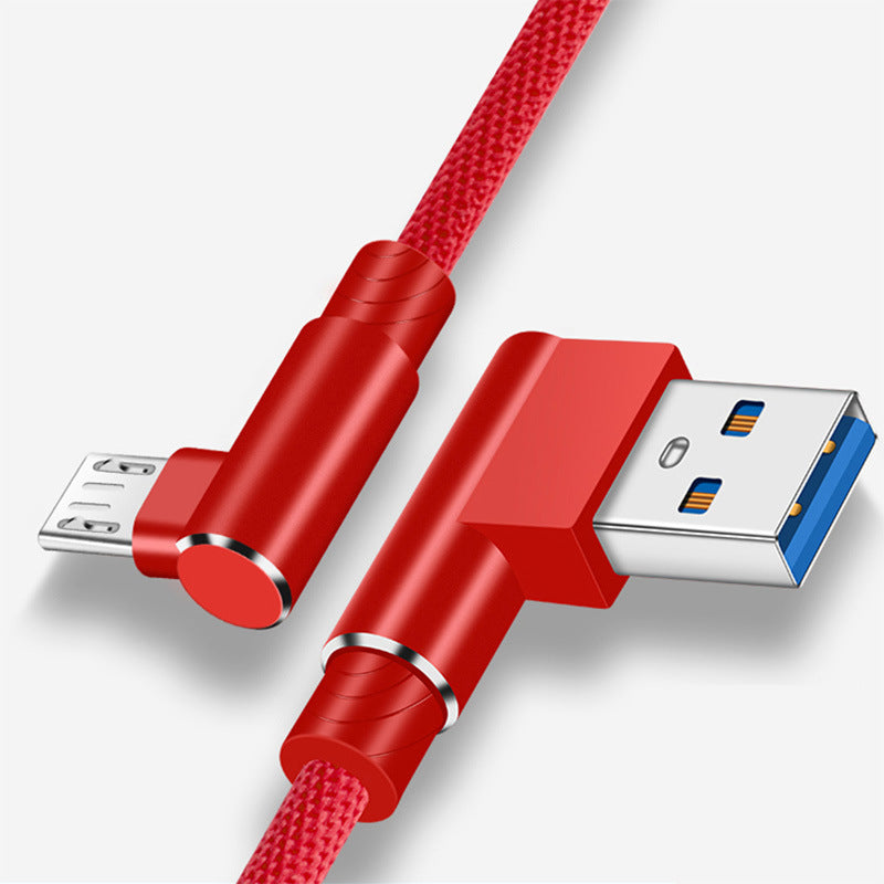Double Elbow Mobile Fast Charging Cable