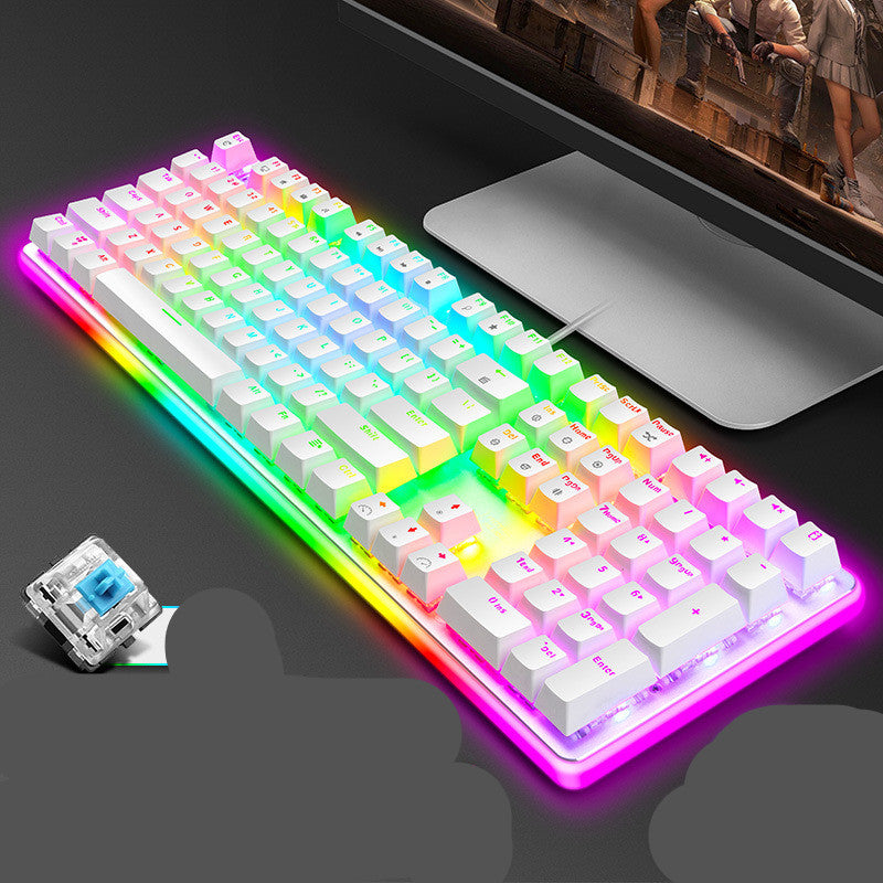 Black green desktop gaming keyboard