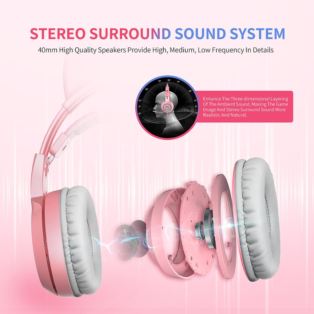 Girl Cat Ear Gaming Headphones