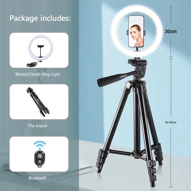 Led Selfie Ring Light Lamp With Tripod