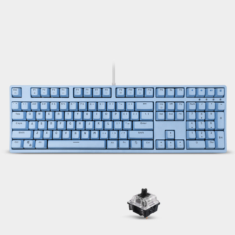 Light Blue Cyan Axis Gaming Keyboard