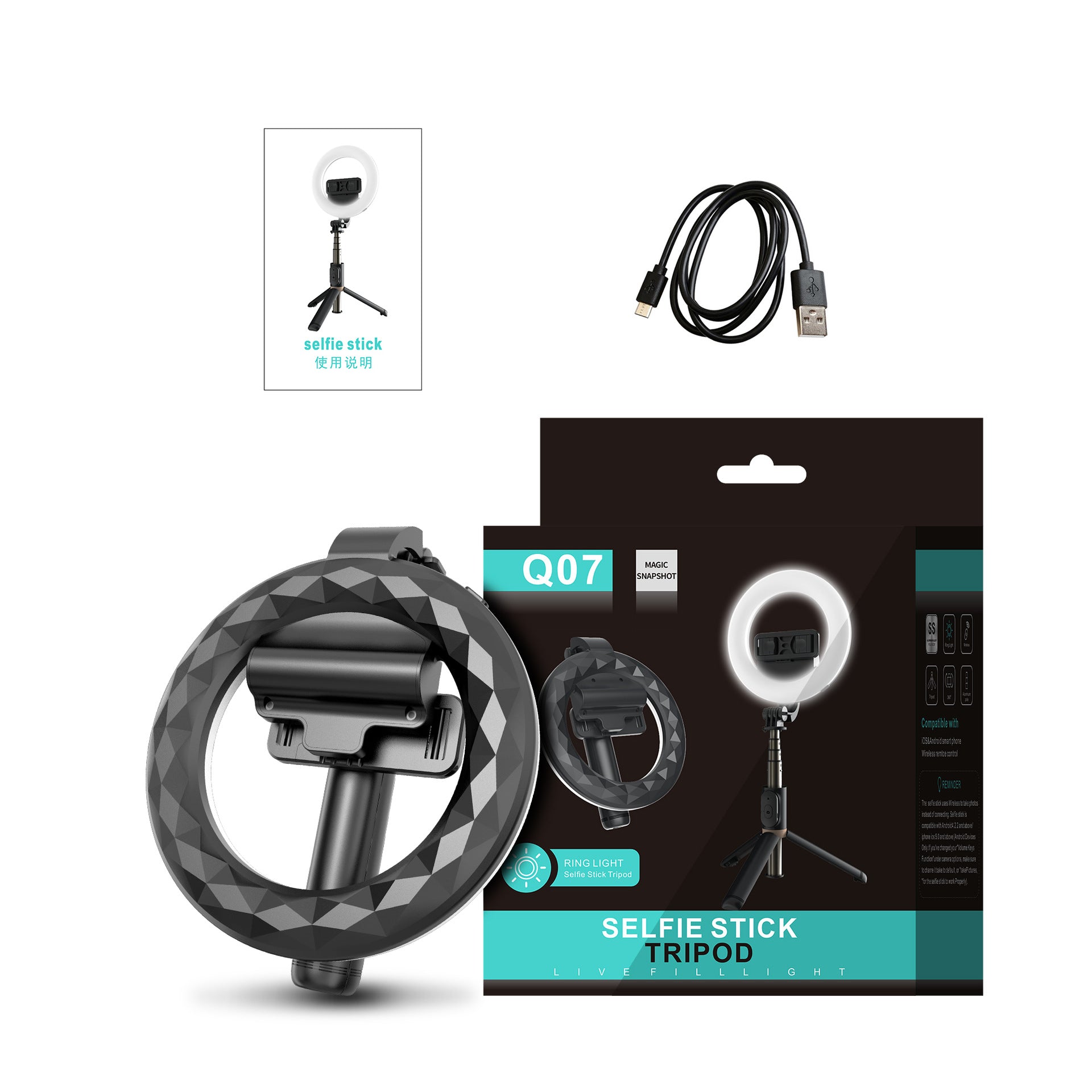 Bluetooth LED Ring Light With Tripod
