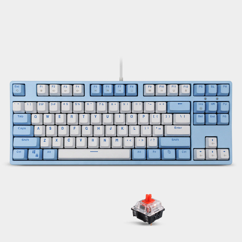 Light Blue Cyan Axis Gaming Keyboard