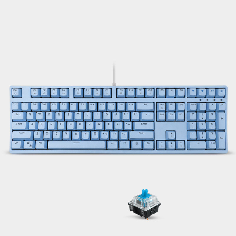 Light Blue Cyan Axis Gaming Keyboard