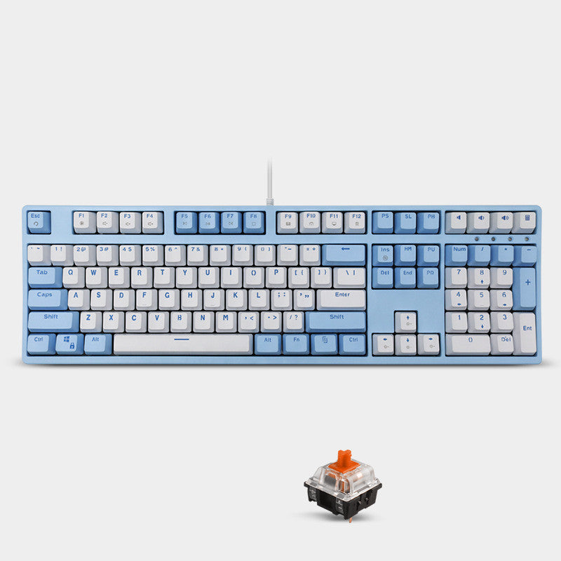 Light Blue Cyan Axis Gaming Keyboard