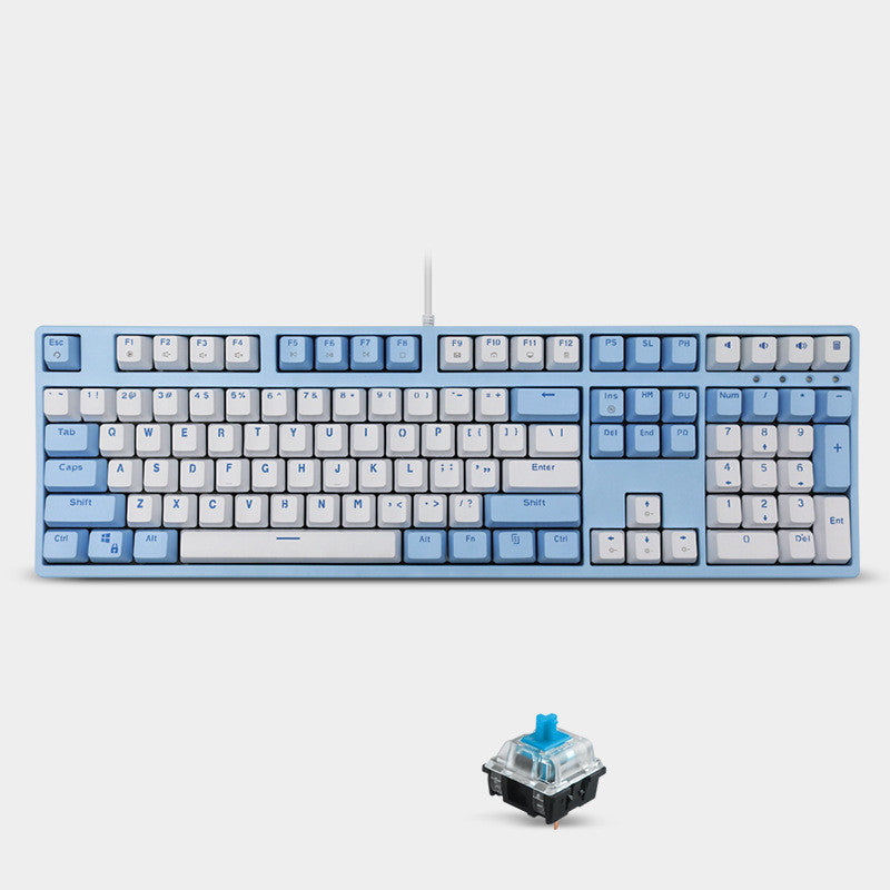 Light Blue Cyan Axis Gaming Keyboard