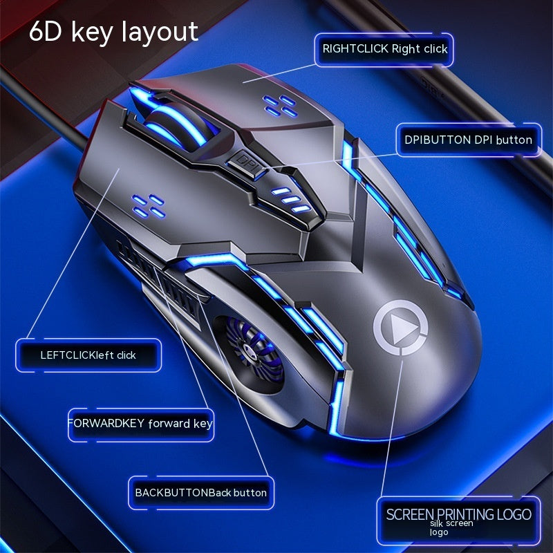 Wired Luminous Game E-sports Mouse
