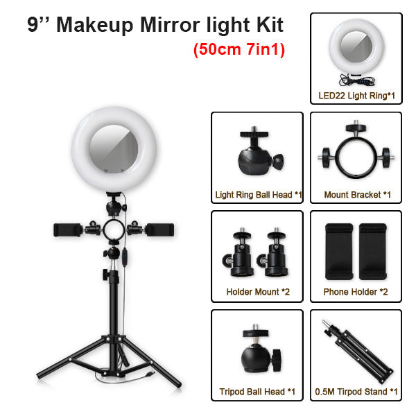 Led Tripod Multi-position Ring Light