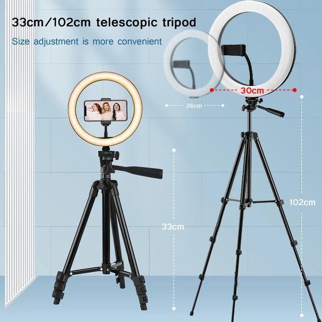 Led Selfie Ring Light Lamp With Tripod