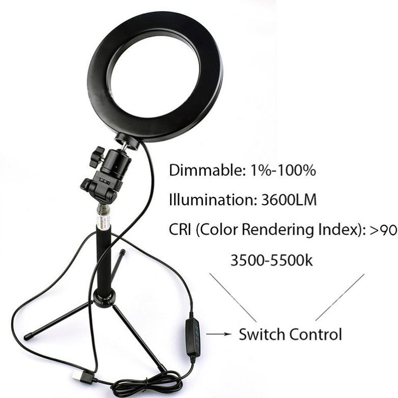 Lifting LED Ring Light Tripod