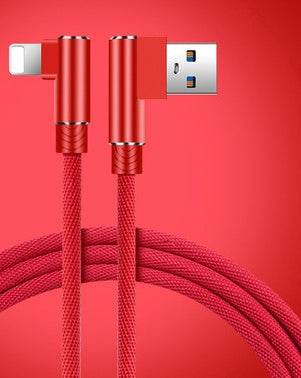 Double Elbow Mobile Fast Charging Cable