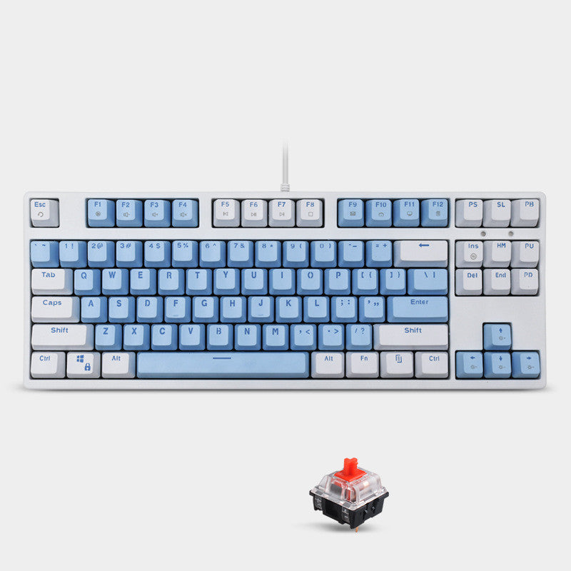 Light Blue Cyan Axis Gaming Keyboard