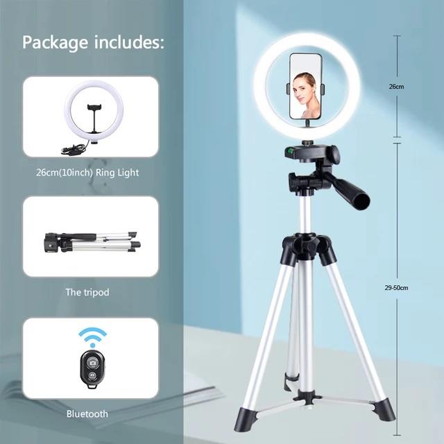 Led Selfie Ring Light Lamp With Tripod