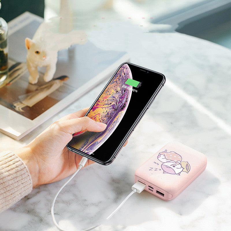 Green 10000mAh Type-C Portable Dual USB Power Bank