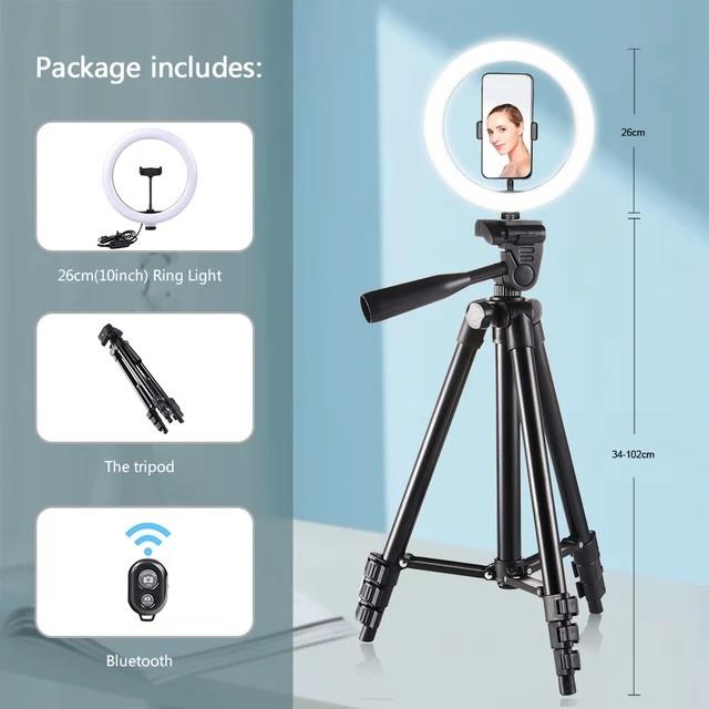 Led Selfie Ring Light Lamp With Tripod
