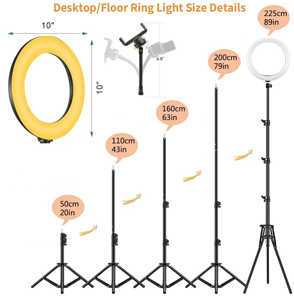 Ring Light With Tripod Mobile Phone Holder