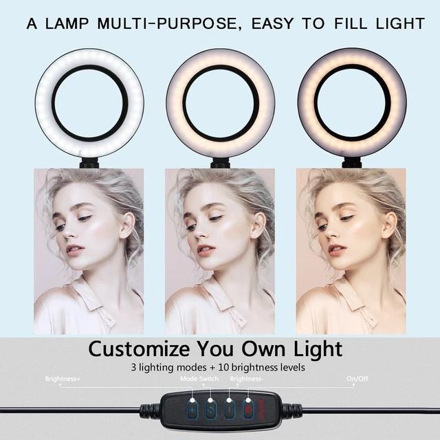 Led Selfie Ring Light Lamp With Tripod