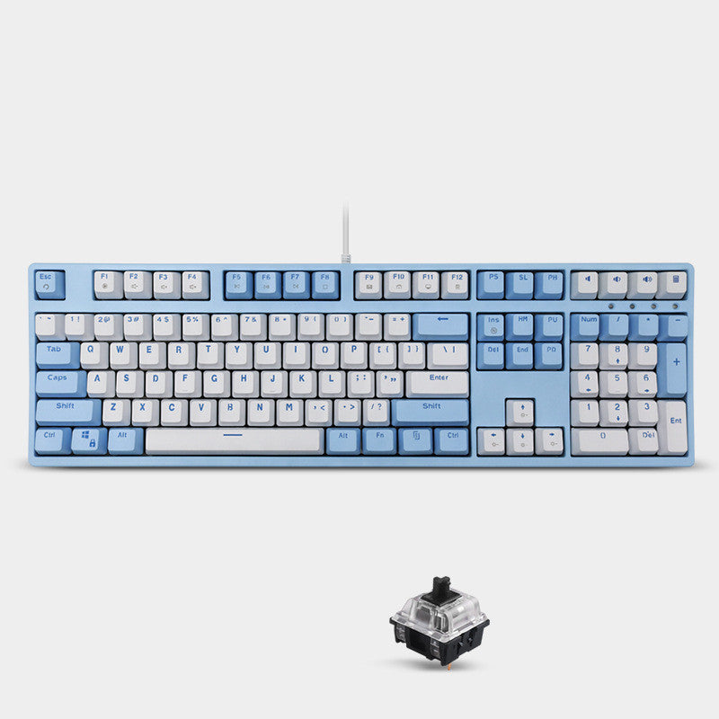 Light Blue Cyan Axis Gaming Keyboard