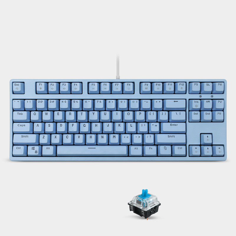 Light Blue Cyan Axis Gaming Keyboard
