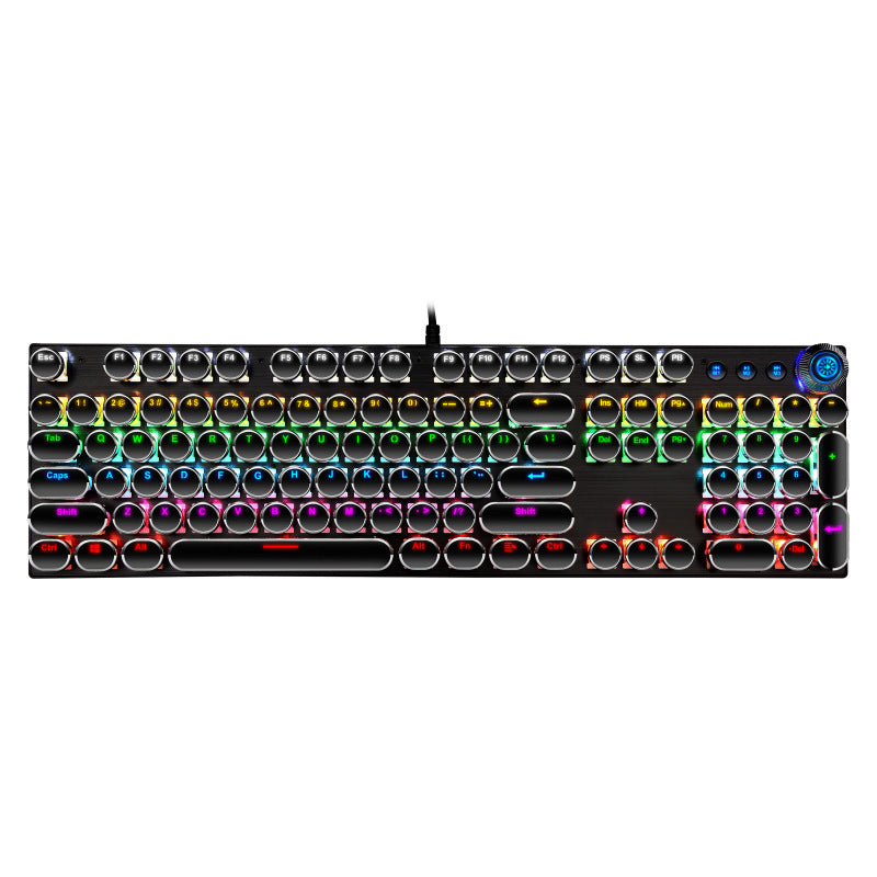 104-key Punk Green Axis Wired Gaming Keyboard