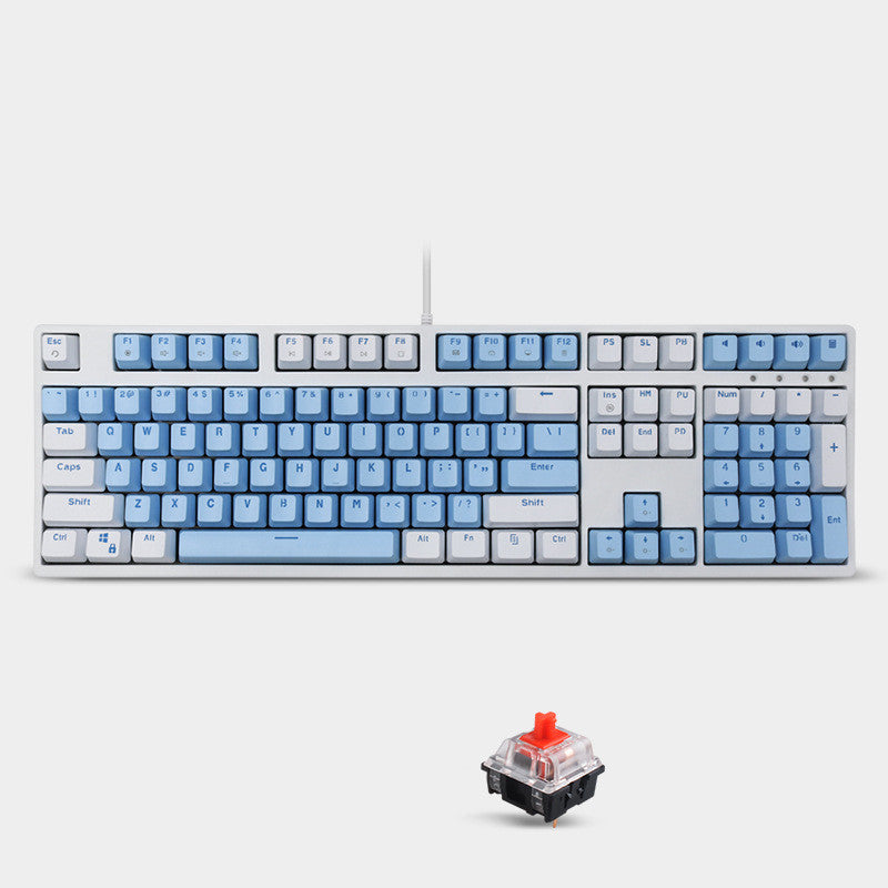 Light Blue Cyan Axis Gaming Keyboard